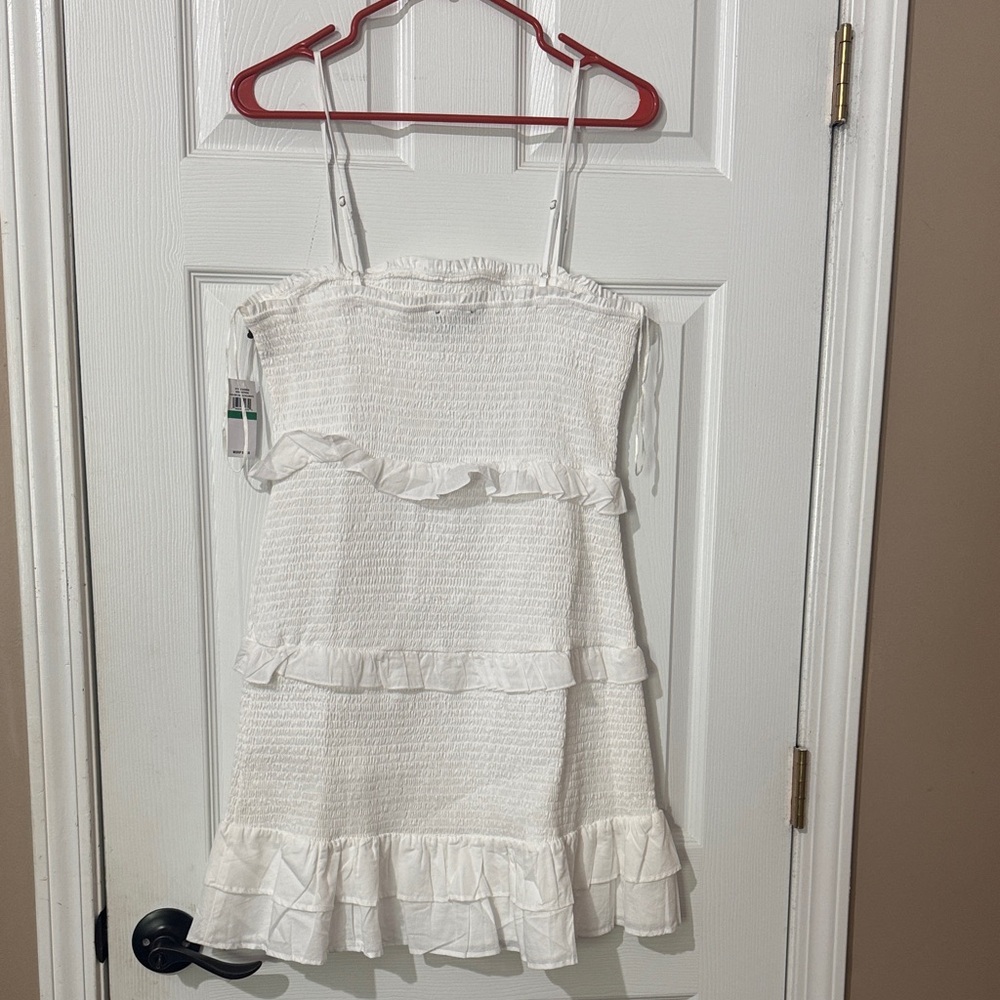 1. State White Ruffle Mini Dress - Picture 2 of 4